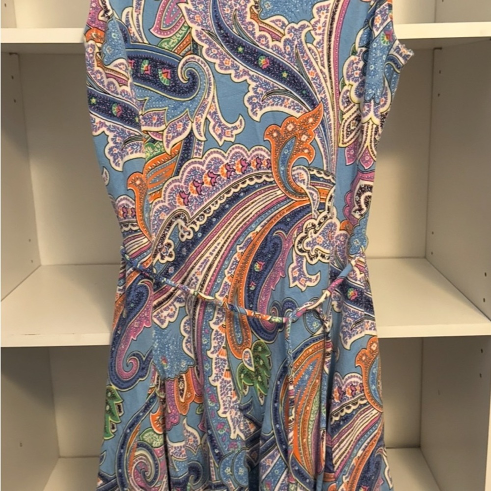 Ralph Lauren Black Label Strapless Paisley Dress - Multicolor